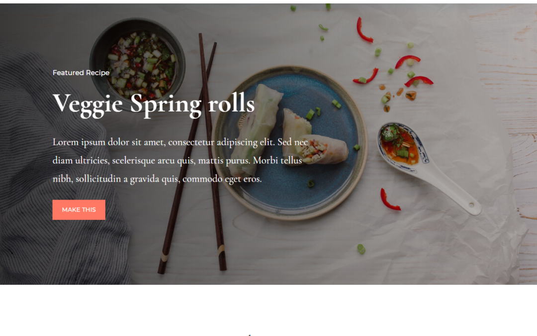 Food Recipes Landing Page